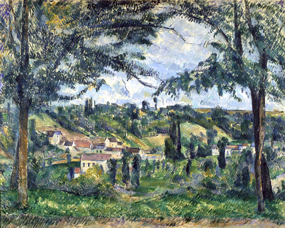 Le Hameau Des Pâtis à Pontoise, Encadré Par Des Arbres 1881 by Paul Cezanne