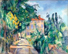 Maison Au Toit Rouge by Paul Cezanne