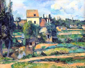 Mill on the Couleuvre at Pontoise 1881 by Paul Cezanne