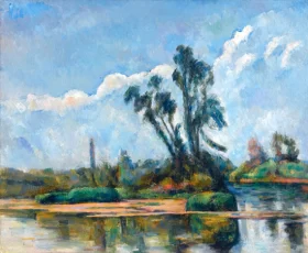 River Landscape, 1881 by Paul Cezanne