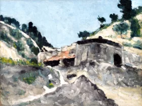 Landscape with Water Mill 1871 by Paul Cezanne