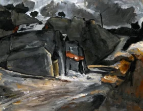 Paysage Provençal (Rochers à L'estaque) 1870 by Paul Cezanne