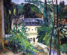 Rue Du Fond-De-L'hermitage 1877 by Paul Cezanne