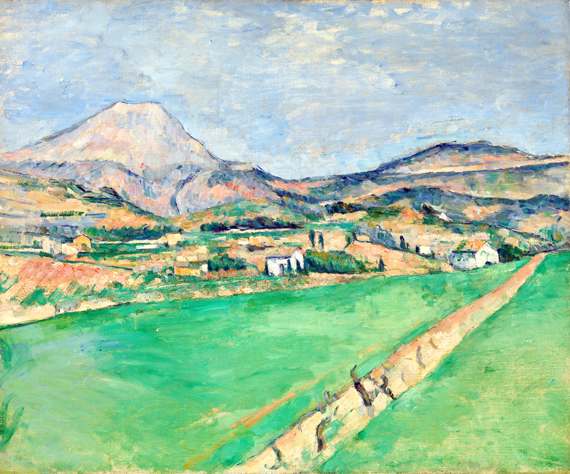 Toward Mont Sainte-Victoire 1878 by Paul Cezanne, oil painting reproduction on canvas Toward Mont Sainte-Victoire 1878 by Paul Cezanne