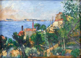 The Sea at L'estaque by Paul Cezanne