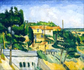 The road Bridge at L'estaque by Paul Cezanne