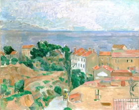View of L'estaque by Paul Cezanne