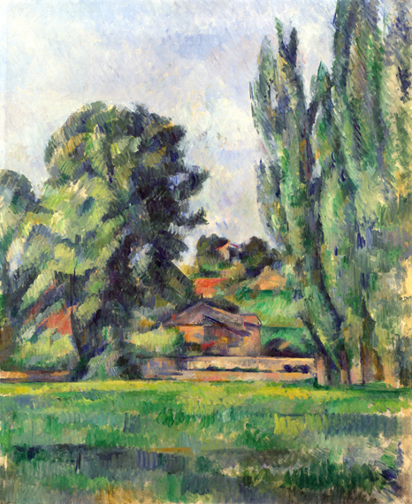 Landscape with Poplars by Paul Cezanne, oil painting reproduction on canvas Landscape with Poplars by Paul Cezanne
