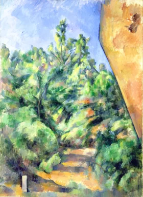 The Red Rock 1895 by Paul Cezanne