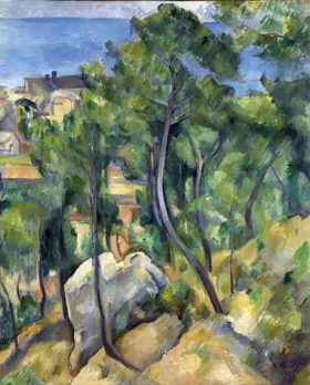View of the Sea at L' Estaque 1898 by Paul Cezanne