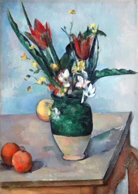 The Vase of Tulips 1890 by Paul Cezanne