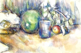 Nature Morte Au Melon Vert by Paul Cezanne Nature Morte Au Melon Vert by Paul Cezanne