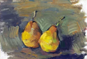 Deux Poires 1875 by Paul Cezanne