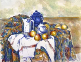 Still Life with Blue Pot by Paul Cezanne