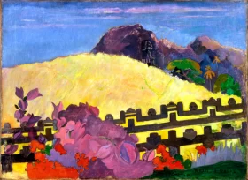 Parahi Te Marae (The Sacred Mountain) by Paul Gauguin Parahi Te Marae (The Sacred Mountain) by Paul Gauguin