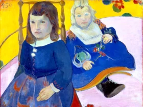 Portrait of Two Children (Paul and Jean Schuffenecker) by Paul Gauguin Portrait of Two Children (Paul and Jean Schuffenecker) by Paul Gauguin