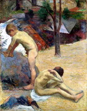 Breton Boys Bathing by Paul Gauguin Breton Boys Bathing by Paul Gauguin
