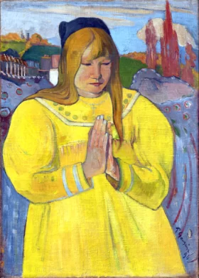 Praying Breton Girl by Paul Gauguin Praying Breton Girl by Paul Gauguin