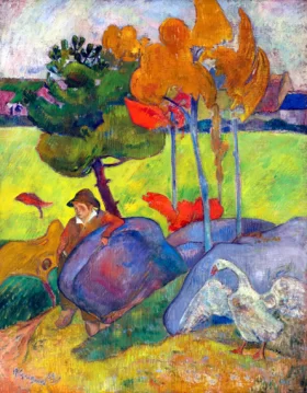 Petit Breton À L'Oie by Paul Gauguin Petit Breton À L'Oie by Paul Gauguin