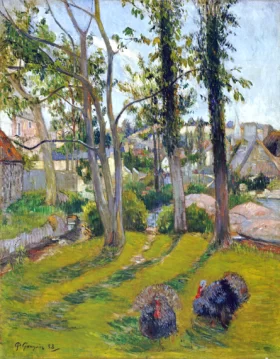 Les Dindons (Pont Aven Landscape), 1888 by Paul Gauguin Les Dindons (Pont Aven Landscape), 1888 by Paul Gauguin