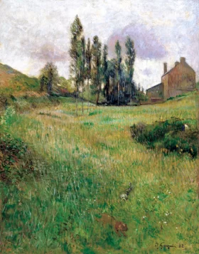 Dogs Running in a Meadow by Paul Gauguin Dogs Running in a Meadow by Paul Gauguin