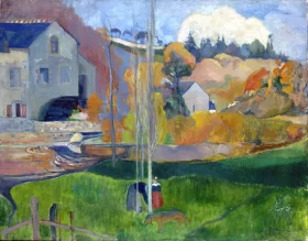Landscape in Brittany. the David Mill by Paul Gauguin Landscape in Brittany. the David Mill by Paul Gauguin