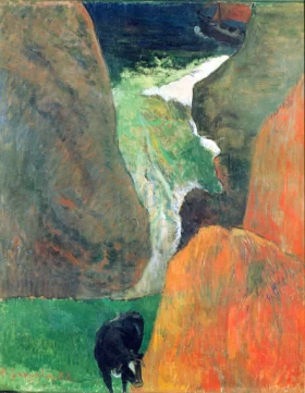 Marine Avec Vache, Ou Au Dessus Du Gouffre by Paul Gauguin Marine Avec Vache, Ou Au Dessus Du Gouffre by Paul Gauguin