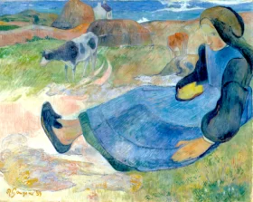 Seated Breton Girl by Paul Gauguin Seated Breton Girl by Paul Gauguin