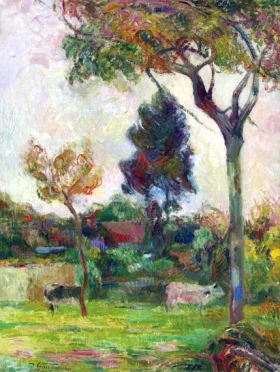 Two Cows in the Meadow by Paul Gauguin Two Cows in the Meadow by Paul Gauguin