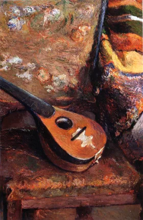 Mandolin on a Chair by Paul Gauguin Mandolin on a Chair by Paul Gauguin