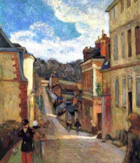 Rue Jouvenet in Rouen by Paul Gauguin Rue Jouvenet in Rouen by Paul Gauguin