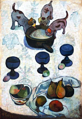 Still Life with Three Puppies by Paul Gauguin Still Life with Three Puppies by Paul Gauguin