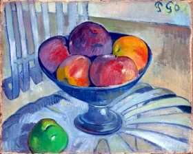 Fruit Dish on a Garden Chair by Paul Gauguin Fruit Dish on a Garden Chair by Paul Gauguin