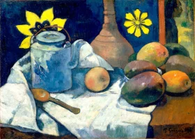 Still Life with Teapot and Fruit by Paul Gauguin Still Life with Teapot and Fruit by Paul Gauguin