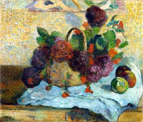 Fleurs Dans Un Panier by Paul Gauguin Fleurs Dans Un Panier by Paul Gauguin