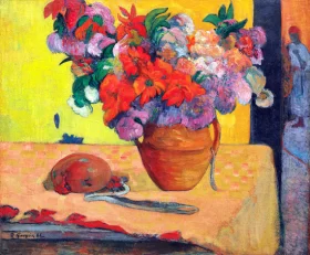 Fleurs Dans Un Vase by Paul Gauguin Fleurs Dans Un Vase by Paul Gauguin