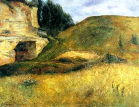 Chou Quarry, Hole in the Cliff by Paul Gauguin Chou Quarry, Hole in the Cliff by Paul Gauguin