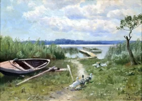 By a Lake in Fredensborg, 1926 by Peder Mørk Mønsted By a Lake in Fredensborg, 1926 by Peder Mørk Mønsted