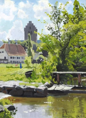 A summer's day in Lyngby 1886 by Peder Mørk Mønsted