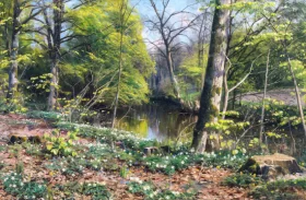 Blooming Anemones, 1924 by Peder Mørk Mønsted