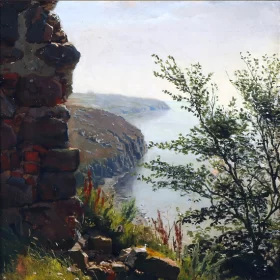 Coastal scenery, Bornholm 1882 by Peder Mørk Mønsted Coastal scenery, Bornholm 1882 by Peder Mørk Mønsted