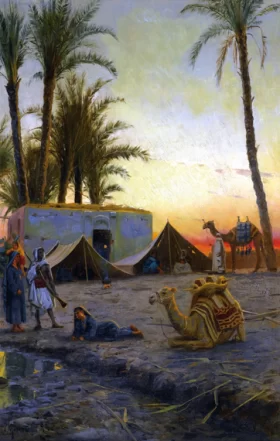 Desert Encampment 1894 by Peder Mørk Mønsted Desert Encampment 1894 by Peder Mørk Mønsted