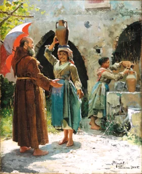 Scene from Taormina 1885 by Peder Mørk Mønsted