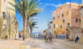 Street in Algiers, 1889 by Peder Mørk Mønsted Street in Algiers, 1889 by Peder Mørk Mønsted