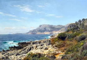 Cap Martin, 1907 by Peder Mørk Mønsted Cap Martin, 1907 by Peder Mørk Mønsted