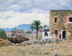 View from Agira, Sicily, 1892 by Peder Mørk Mønsted View from Agira, Sicily, 1892 by Peder Mørk Mønsted
