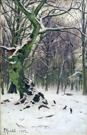 Crows in Winter, 1902 by Peder Mørk Mønsted Crows in Winter, 1902 by Peder Mørk Mønsted