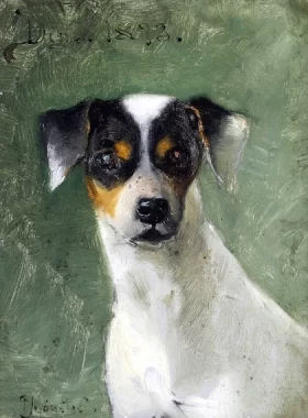 Dina, min tro hund, 1893 by Peder Mørk Mønsted