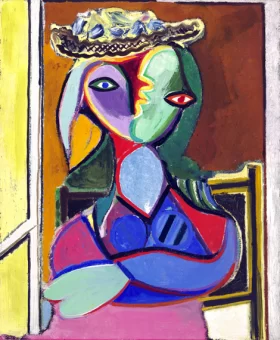 Seated Woman by Pablo Picasso (inspired)