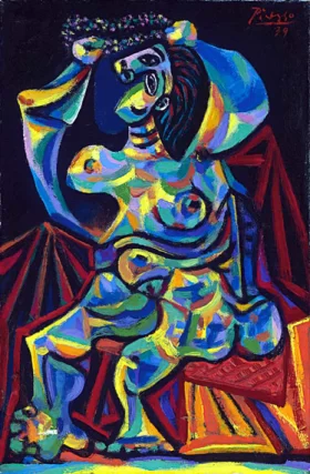 Nu Assis (Dora Maar) by Pablo Picasso (inspired)